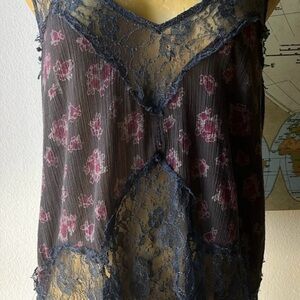 Free People Floral Lace Women Camisole Top